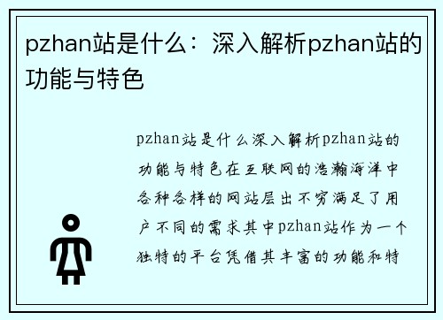 pzhan站是什么：深入解析pzhan站的功能与特色